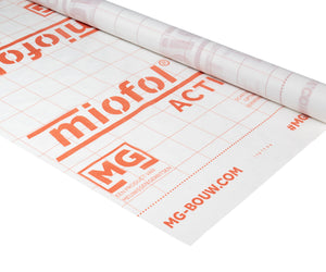 Set Miofol Active (Damp-variabel / klimaatfolie) | 1,5x30mtr + Vast-R Spinvlies Tape 75mm x 25mtr