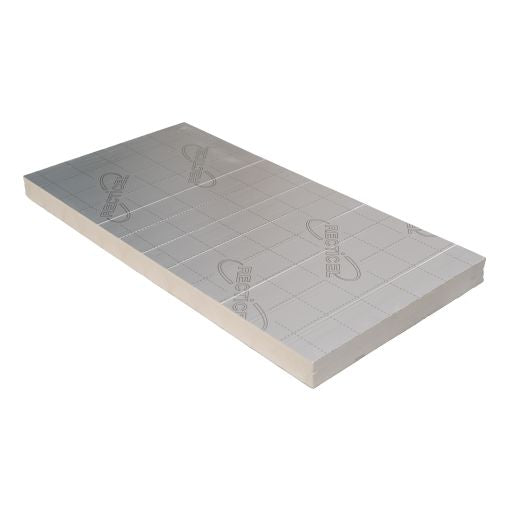 Plaat PIR 60mm dik Rd 2,70 - Recticel Silver - aluminium cachering - 600x1200mm (0.72m2)