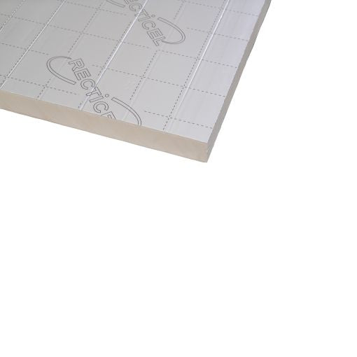 Plaat Recticel Silver PIR - 1200x600x30mm - aluminium cachering - Rd 1,35 (0,72m2)